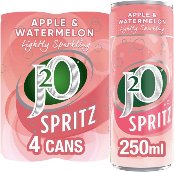 J2O Spritz Sparkling Apple & Watermelon Can 4 x 250ml