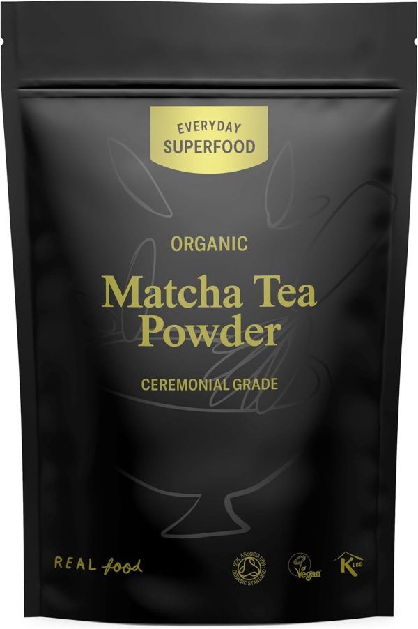 Everyday Superfood Organic Matcha Tea Powder 100g Japanese Ceremonial Grade Fine Matcha Powder, Vegan, Kosher